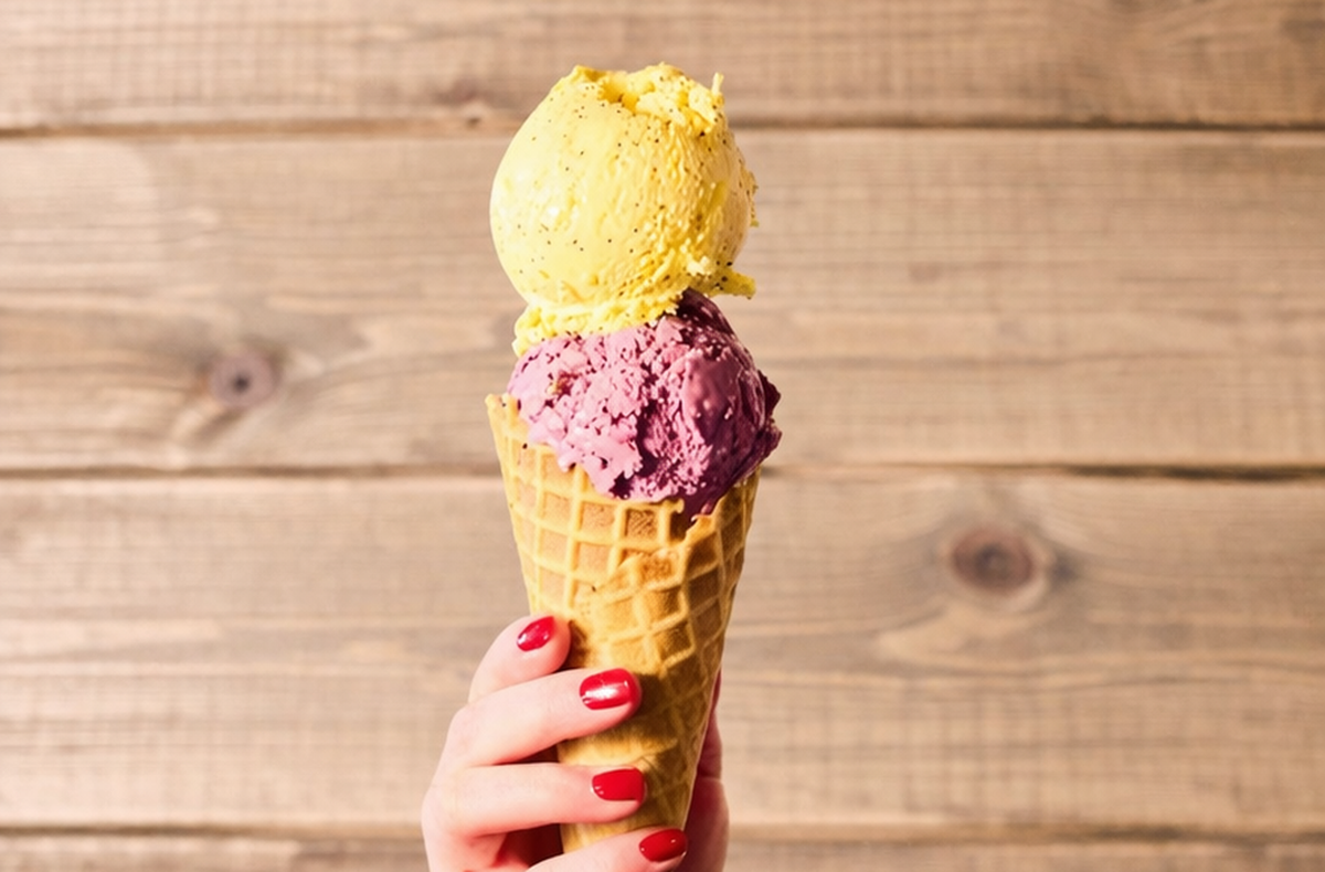 Handmade ice cream cone